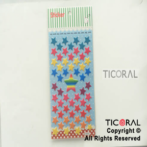 STICKER ESTRELLAS RELIEVE SURTIDO (12X26CM) HS5666-1 x 12